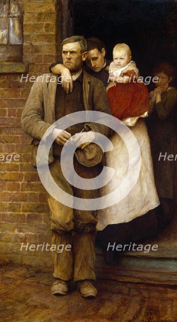 On Strike, 1891. Creator: Hubert von Herkomer.