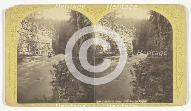 Au Sable Chasm, Running the Rapids, 1870/76. Creator: Seneca Ray Stoddard.