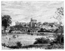 Windsor Castle from Brocas Meadows, c1888. Artist: Unknown