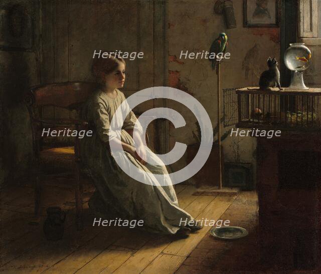 The Pets, 1856. Creator: Eastman Johnson.