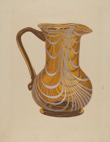 Glass Pitcher, 1935/1942. Creator: Unknown.