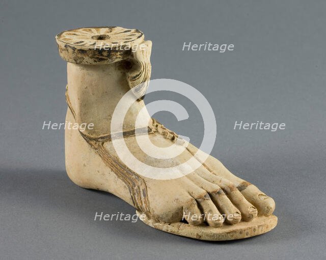 Aryballos (Container for Oil) in the Form of a Right Foot, (7th-6th century BCE?). Creator: Unknown.