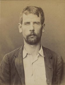 Foussard. Eugène. 26 ans, né le 7/12/67 à Dangeul (Sarthe). Peintre en bâtiment. Anarchist..., 1894. Creator: Alphonse Bertillon.