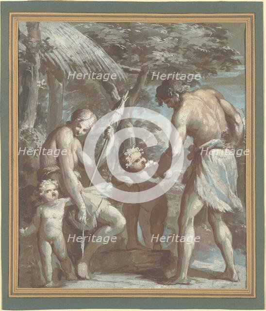 Adam and Eve with Cain and Abel. Creator: Carlo Alberto Baratta.