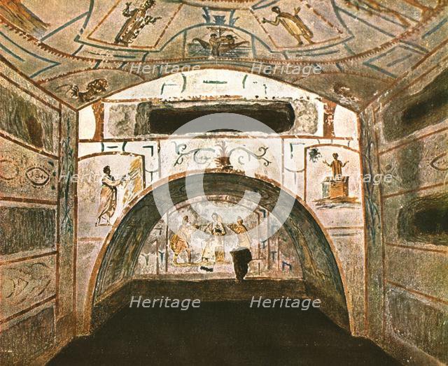 'Crypt of the Madonna' in the Catacombs of Marcellinus and Peter...Rome, Italy, (1928). Creator: Unknown.