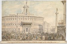 The Lottery in Piazza di Montecitorio, 1743-1744. Creator: Giovanni Paolo Panini.
