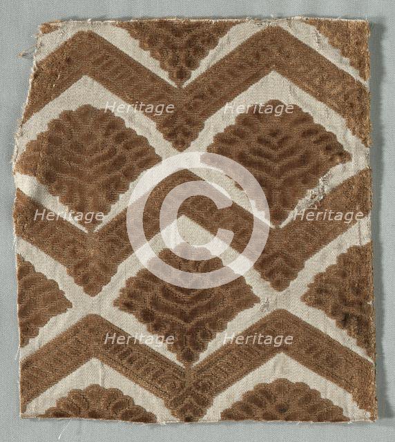 Velvet Fragment, 1600s. Creator: Unknown.