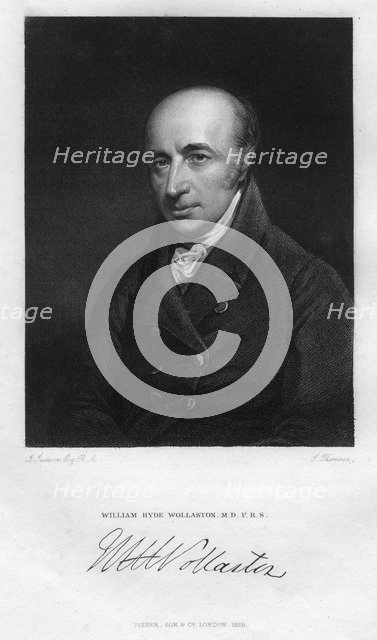 William Hyde Wollaston (1766-1828), English physiologist, chemist and physicist, (1829).Artist: Thomson