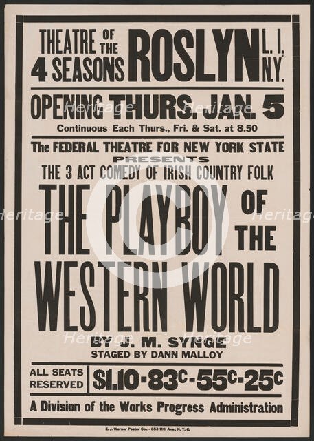 The Playboy of the Western World, Roslyn, NY, 1939. Creator: Unknown.