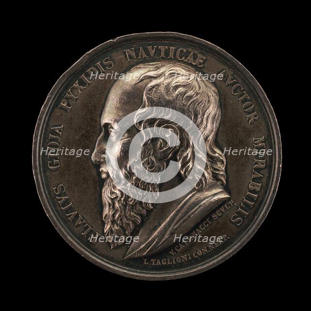 Flavius Gioia [obverse], second quarter 19th century. Creators: Vincenzo Catenacci, L. Taglioni.