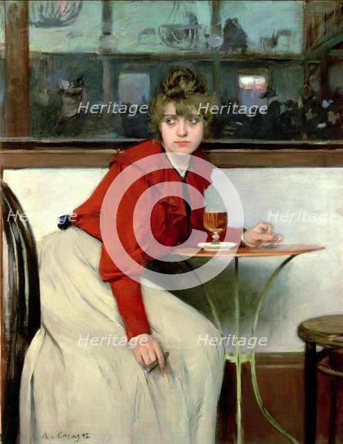  'Girl in a bar', 1892, oil by Ramon Casas.