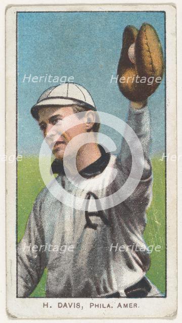 H. Davis, Philadelphia, American League, from the White Border series (T206) for the Am..., 1909-11. Creator: American Tobacco Company.