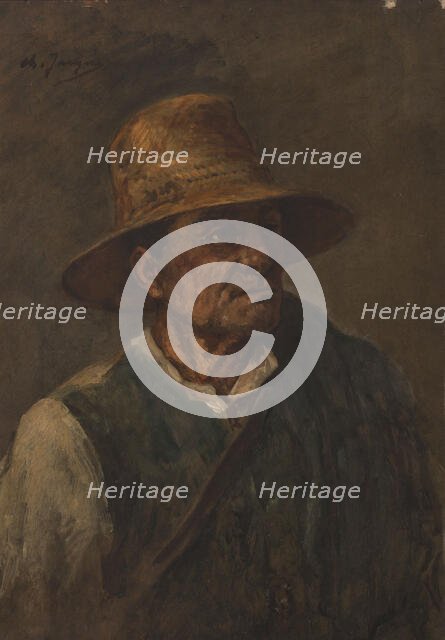 The old shepherd, c1886. Creator: Charles Emile Jacque.