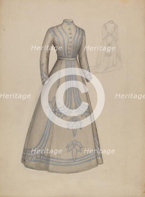 Dress, c. 1936. Creator: Nancy Crimi.