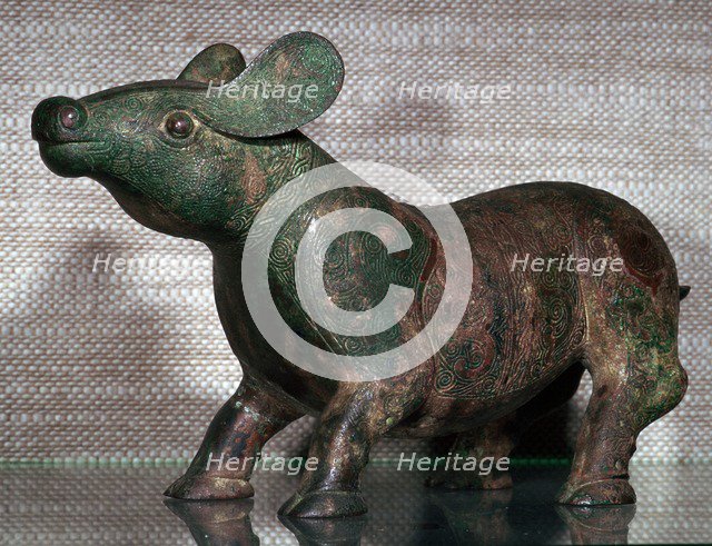Chinese Bronze Tapir-like animal. Artist: Unknown