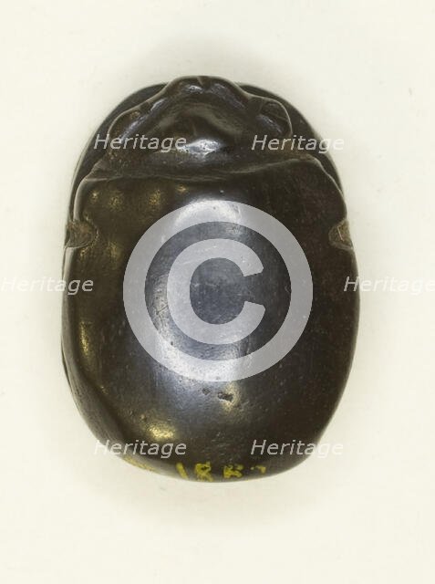 Scarab: Uninscribed, Egypt, Middle Kingdom-Late Period, Dynasties 12-26 (about 1985-525 BCE). Creator: Unknown.
