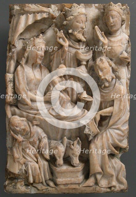 Adoration of the Magi, British, 15th century. Creator: Unknown.