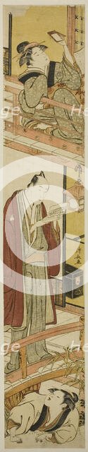 Parody of act VII of the play "Treasury of Loyal Retainers (Chushingura)", c. 1782. Creator: Torii Kiyonaga.