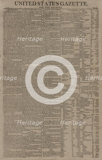 An act to prohibit the importation of slaves into any port or place within the jurisdiction..., 1807 Creator: Unknown.