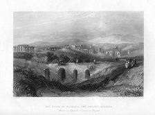 The ruins of Djerash, the ancient Gergesa, Syria, 1841.Artist: W Floyd