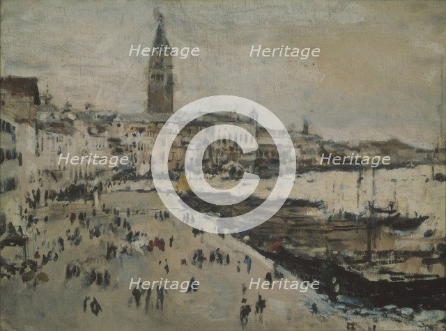 The Schiavoni quay in Venice. Artist: Serov, Valentin Alexandrovich (1865-1911)