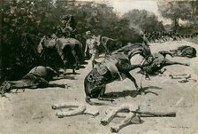 How the Horses Died for Their Country at Santiago, 1899. Creator: Frederic Remington.