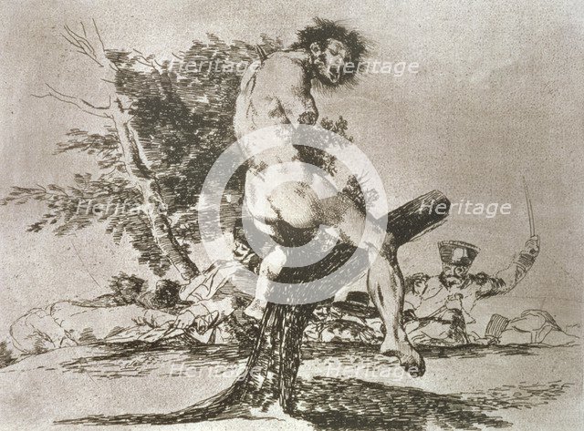 The Disasters of War, a series of etchings by Francisco de Goya (1746-1828), plate 37: 'Esto es p…