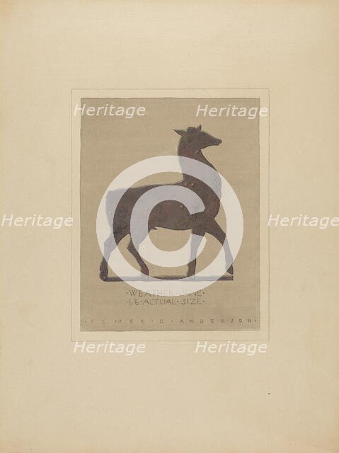 Weather Vane, c. 1936. Creator: Elmer G Anderson.