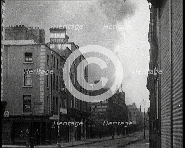 Smoke Rising from an Explosion in Dublin, Irish Free State, 1922. Creator: British Pathe Ltd.