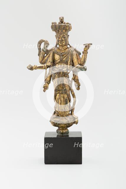Eleven-Headed and Six-Armed Guanyin (Avalokiteshvara) Standing...,  Tang dynasty, c. 9th cent. Creator: Unknown.