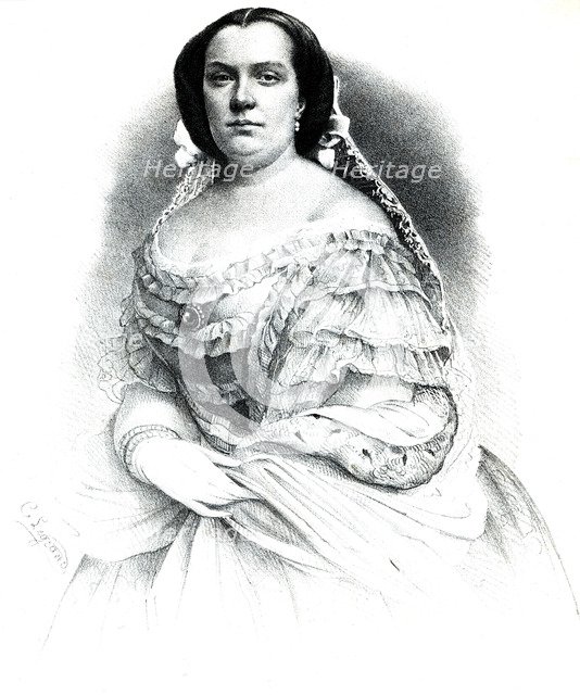 Isabel II of Bourbon (1830-1904), Queen of Spain from 1833 to 1868, daughter of Ferdinand VII and…