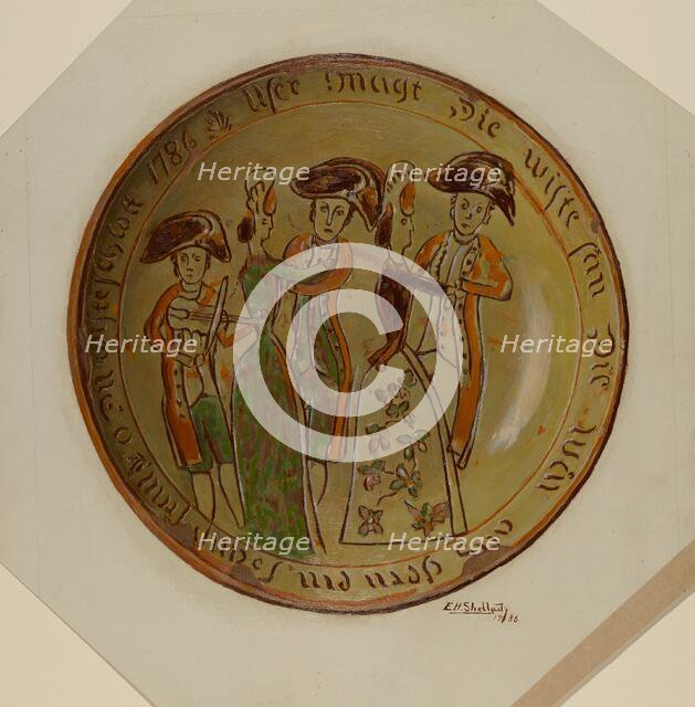 Pie Plate, 1936. Creator: Eugene Shellady.