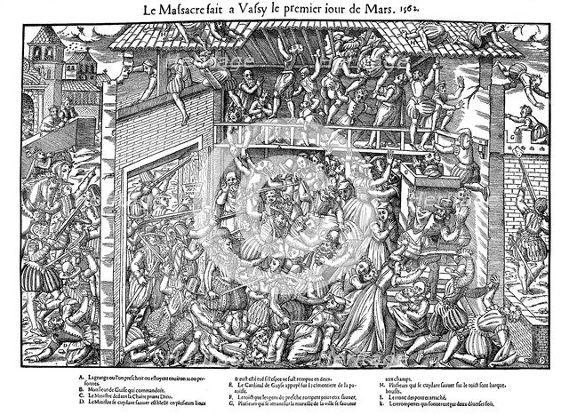 Massacre at Vassy, French Religious Wars, 1 March 1562 (1570). Creators: Jacques Tortorel, Jean Jacques Perrissin.