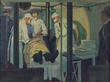 World War I: an operation in a light cruiser, c1918. Creator: Jan Gordon.