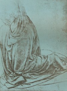 Preparatory study of drapery for the Angel in the `Virgin of the Rocks`, 1472-c1519 (1883). Artist: Leonardo da Vinci.