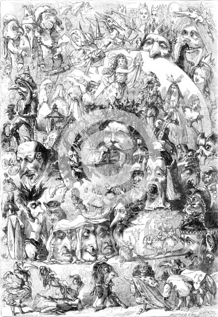 What I saw in the fire - drawn by A. Crowquill, 1861. Creator: Mason Jackson.