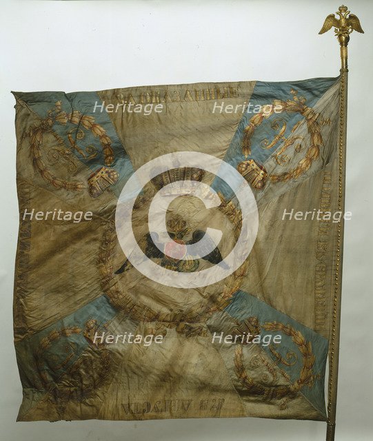Banner of the Semenovsky Life-Guards Regiment, after 1825. Artist: Flags, Banners and Standards  