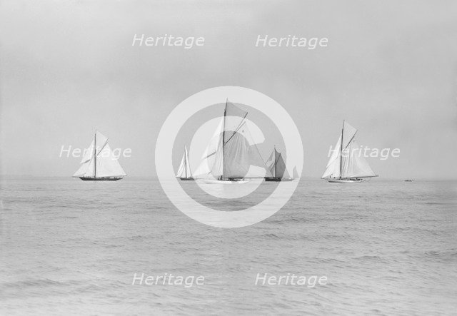 Start of Cowes to Weymouth Race, August 1913. Creator: Kirk & Sons of Cowes.
