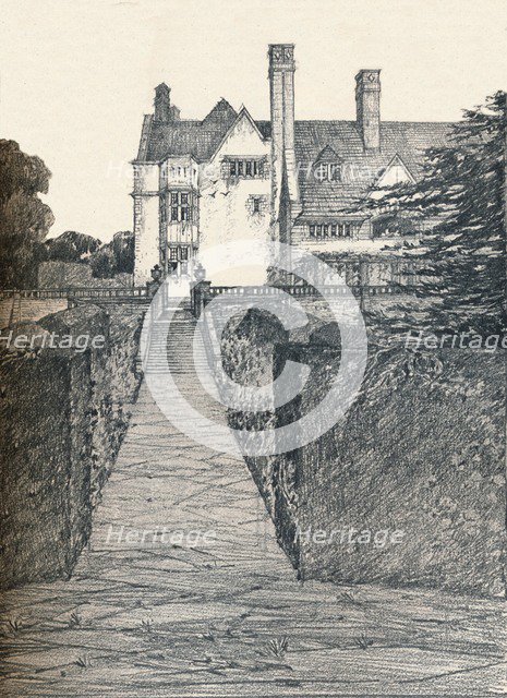'Tirley Court, Cheshire: East Side', 1908. Artist: Charles Edward Mallows.