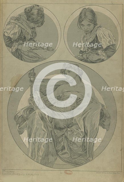 Figures décoratives, 1902. Creator: Mucha, Alfons Marie (1860-1939).