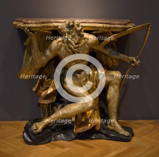 Console Table Depicting Chronos, or Father Time (top), c. 1700. Creator: Unknown.
