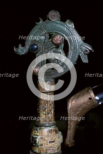 Terminal, possibly from a Crozier, found in a Viking settlement, 8th century. Artist: Unknown
