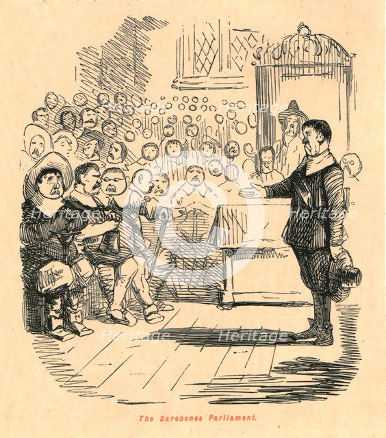 'The Barebones Parliament', 1897.  Creator: John Leech.