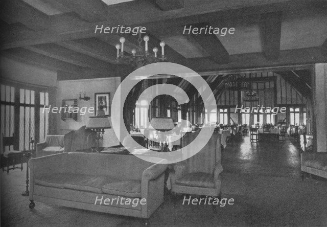 View of the dining room from the lounge, Glen View Club, Glenview, Illinois, 1925. Artist: Unknown.