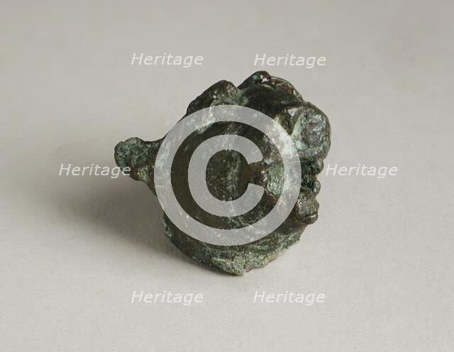 Feline Head Figurine, Roman Period (100-400 CE) or later. Creator: Unknown.