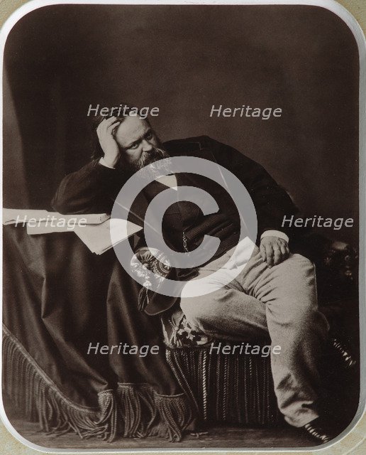 Portrait of Aleksandr Ivanovich Herzen (1812-1870), 1861. Artist: Levitsky, Sergei Lvovich (1819-1898)