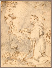 Saint Francis Praying, n.d. Creator: Possibly after Bartolomé Estéban Murillo Spanish, .