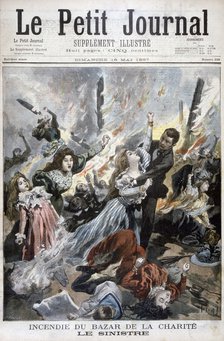 Fire at the Bazar de la Charite, Paris, 4th May 1897. Artist: F Meaulle