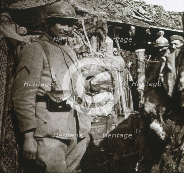 Front line at Berry-au-Bac, northern France, c1914-c1918. Artist: Unknown.