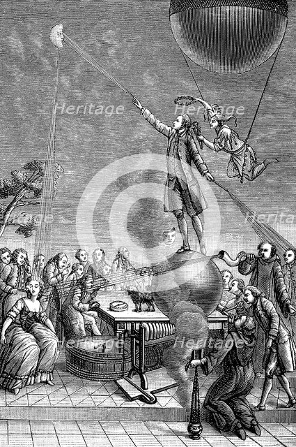 Print satirising Franz Anton Mesmer, 1784. Artist: Unknown